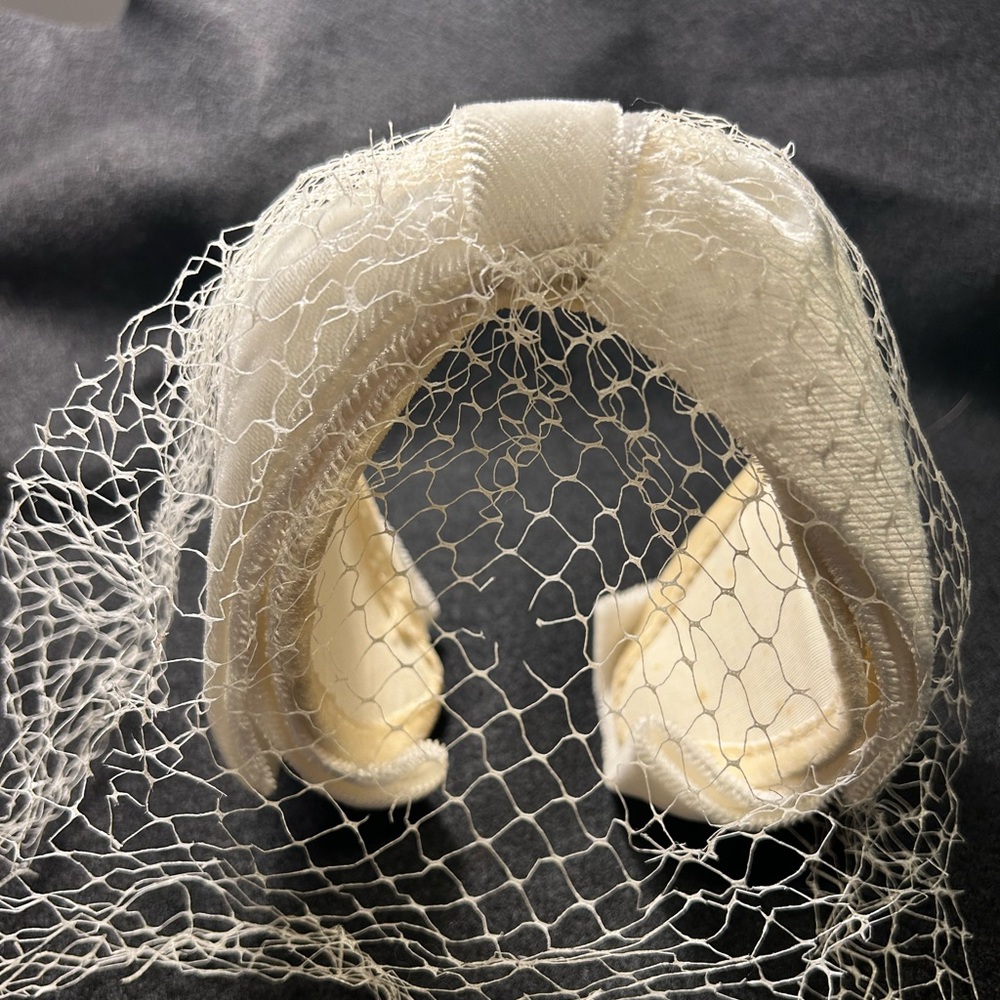 Vintage Union Made Wedding Fascinator with Veil